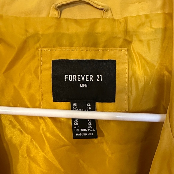 Forever 21 Mustard Jacket with Striped Cuffs - Picture 2 of 3